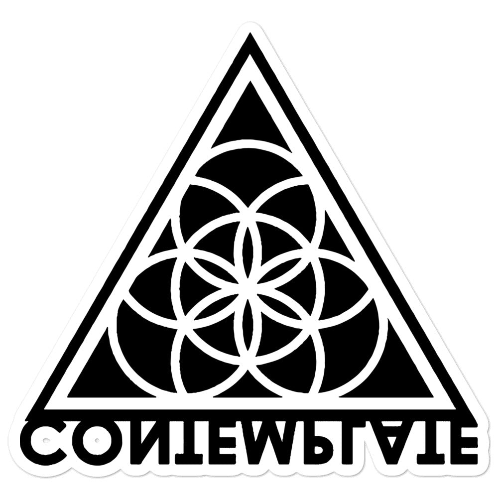 5.5" Contemplate sacred geometry inspired Laptop Sticker