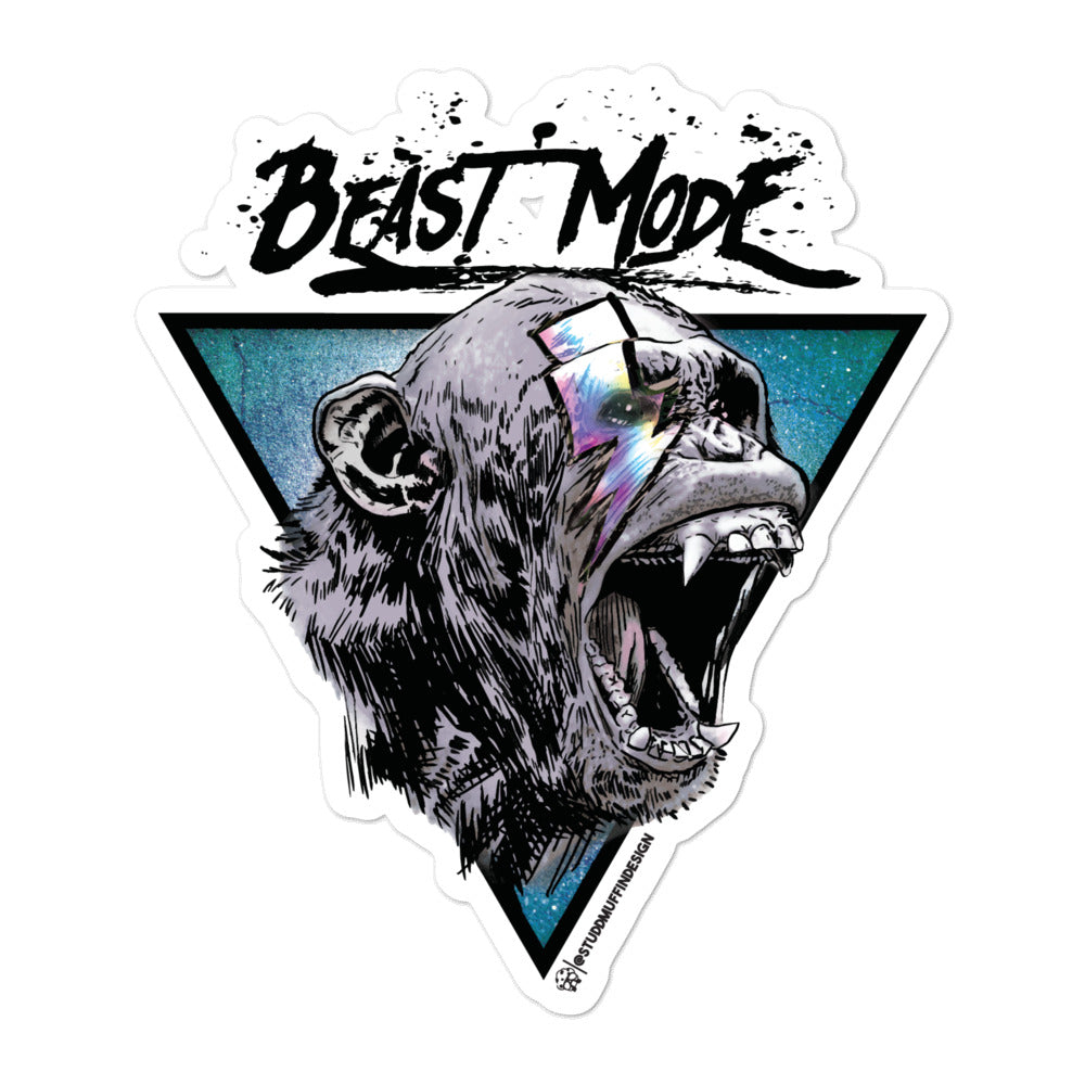 5.5" Beast Mode Vinyl Laptop Sticker