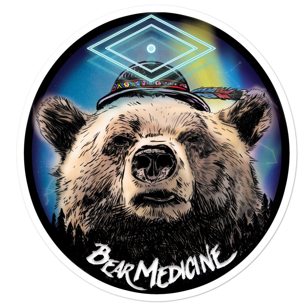 5.5" Bear Medicine Vinyl Laptop Sticker